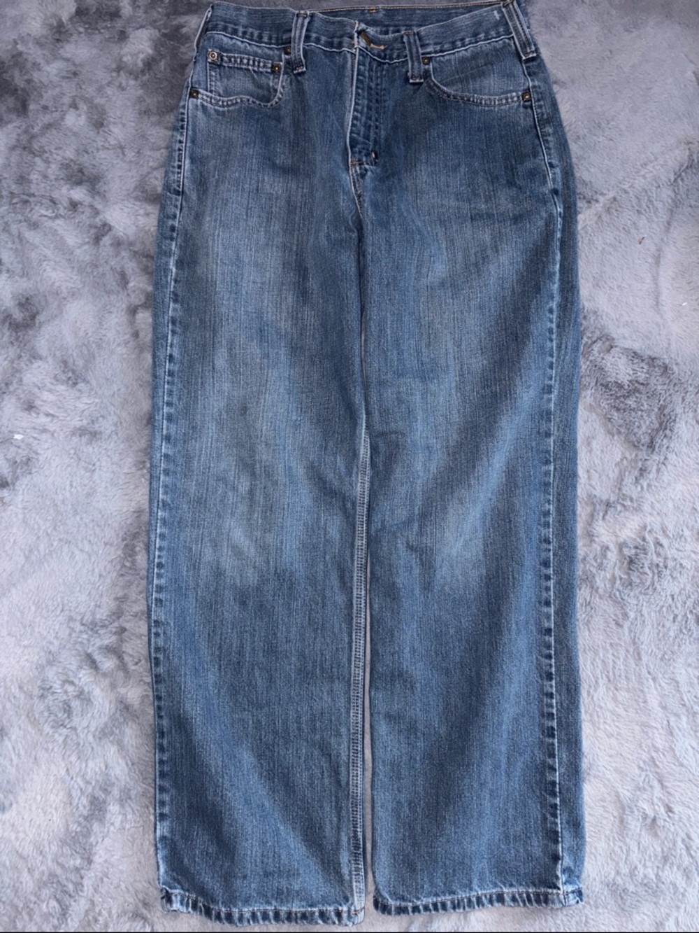 Carhartt Relaxed Fit Jeans in Dark Blue Denim